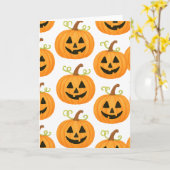 Jack-o'-Lantern Patroon Begroeting Kaart (Gele Bloem)