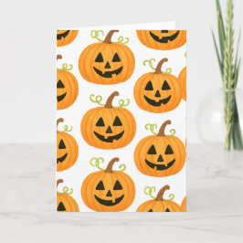 Jack-o'-Lantern Patroon Begroeting Kaart
