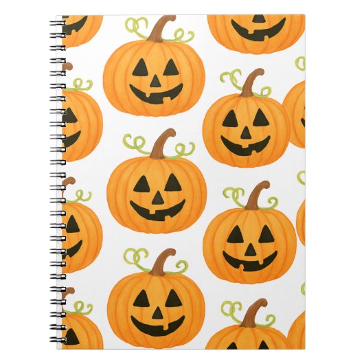 Jack-o’-Lantern Pattern Notitieboek (Voorkant)