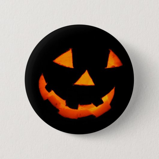 Jack-o'-Lantern-pin Ronde Button 5,7 Cm (Voorkant)