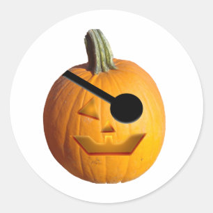 Jack O' Lantern Pirate Ronde Sticker