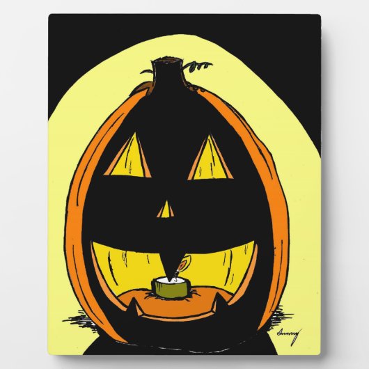 Jack o' Lantern Plaque Fotoplaat (Voorkant)
