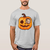 Jack o lantern pomkin monster voegt je foto toe t-shirt (Voorkant)