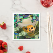 Jack-o-lantern pompoen cowboy pet Halloween gezich Servet (Insitu)