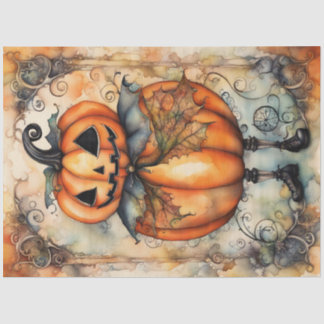 Jack O Lantern Pompoen Decoupage Papier