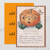 Jack O Lantern Pompoen Elf Muis Gedicht (Voorkant / Achterkant)