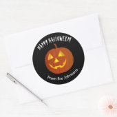 Jack O Lantern Pompoen Gelukkig Halloween Ronde Sticker (Envelop)