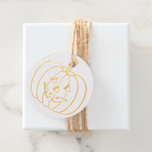 Jack o' Lantern pompoen gezicht grappige schattige Bedankjes Labels (Met doos)