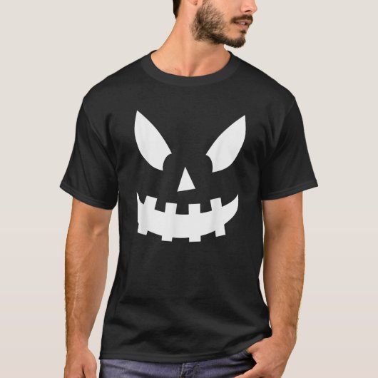 Jack O Lantern Pompoen Gezicht T-shirt (Voorkant)