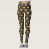 Jack O Lantern Pompoen Halloween Leggings (Voorkant)