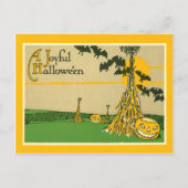 Jack O' Lantern Pompoen Hooioppervlindermuis Briefkaart (Voorkant)