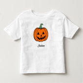 Jack O Lantern Pompoen Oranje Naam Peuter T-shirt (Voorkant)