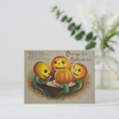 Jack O' Lantern Pompoen Speelkaarten Poker Briefkaart (Staand voorkant)