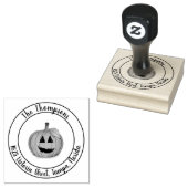 Jack O Lantern Pompoen Vlek Rubber Stempel (Gestempeld)