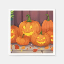 Jack-O-Lantern Pompoenen Halloween Feest Servet