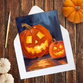 Jack-O-Lantern Pompoenen Halloween Feestdagenkaart