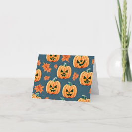 Jack-o'-lantern Pompoenen Kaart