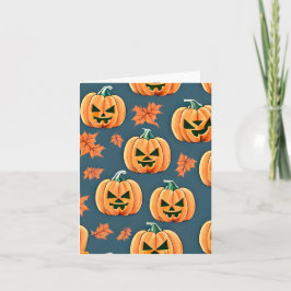 Jack-o'-lantern pompoenen kaart