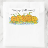 Jack-O-Lantern pompoenen tekenen Happy Halloween Rechthoekige Sticker (Tas)