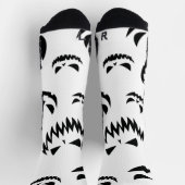 Jack O Lantern Pompoengezicht Zwart en Wit Sokken (Top)