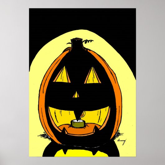 Jack O' Lantern Poster Print - OOAK Artwork (Voorkant)