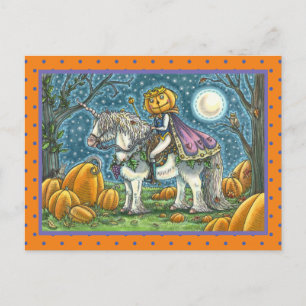 JACK O LANTERN PRINCE OP ZIJN MAGIC UNICORN BRIEFKAART
