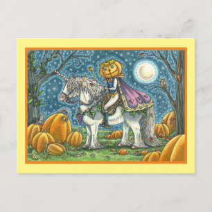JACK O LANTERN PRINCE OP ZIJN MAGIC UNICORN BRIEFKAART