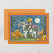 JACK O LANTERN PRINCE OP ZIJN MAGIC UNICORN BRIEFKAART (Voorkant / Achterkant)