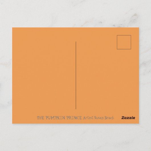 JACK O LANTERN PRINCE OP ZIJN MAGIC UNICORN BRIEFKAART (Achterkant)