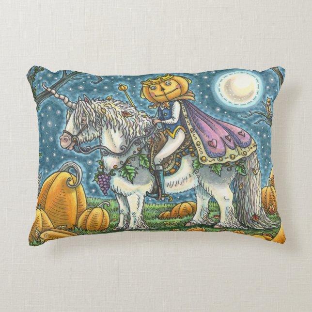 JACK O LANTERN PRINCE OP ZIJN MAGIC UNICORN PONY ACCENT KUSSEN (Voorkant)