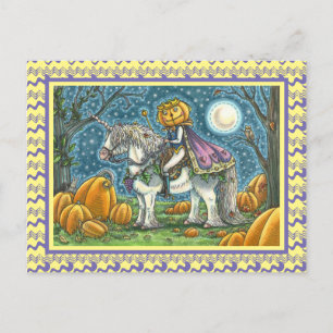 JACK O LANTERN PRINCE OP ZIJN MAGIC UNICORN PONY BRIEFKAART