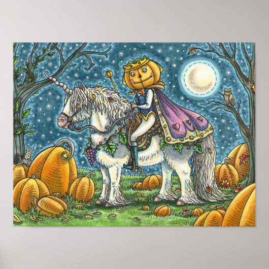 JACK O LANTERN PRINCE OP ZIJN MAGIC UNICORN PONY POSTER (Voorkant)