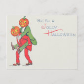 Jack O' Lantern Pumpkin Creature Piggyback Briefkaart (Voorkant)