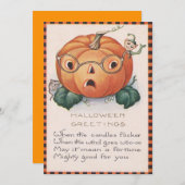 Jack O Lantern Pumpkin Elf Mouse Poem (Voorkant / Achterkant)