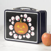 Jack-o-Lantern Pumpkin en oogbollen in het donker (In situ)