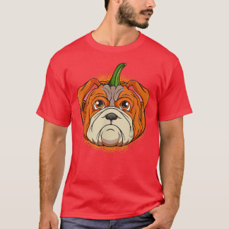 Jack O Lantern Pumpkin English Bulldog Halloween C T-shirt