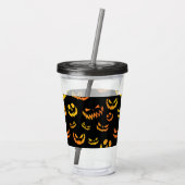 Jack O Lantern Pumpkin Face Acryl Drinkbeker (Achterkant)