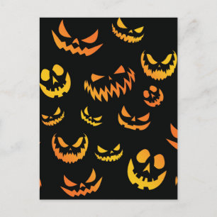 Jack O Lantern Pumpkin Face Briefkaart