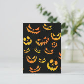 Jack O Lantern Pumpkin Face Briefkaart (Staand voorkant)