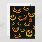 Jack O Lantern Pumpkin Face Briefkaart (Voorkant / Achterkant)