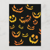 Jack O Lantern Pumpkin Face Briefkaart (Voorkant)