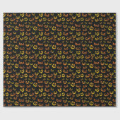 Jack O Lantern Pumpkin Face Cadeaupapier (Vlak)