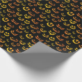 Jack O Lantern Pumpkin Face Cadeaupapier (Hoek)