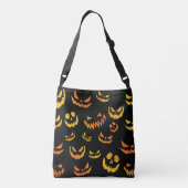 Jack O Lantern Pumpkin Face Crossbody Tas (Achterkant)
