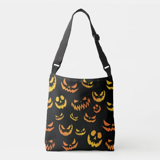Jack O Lantern Pumpkin Face Crossbody Tas (Voorkant)