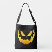 Jack O Lantern Pumpkin Face Gradient Crossbody Tas (Achterkant)