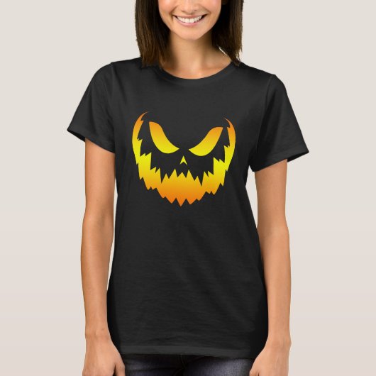 Jack O Lantern Pumpkin Face Gradient T-shirt (Voorkant)