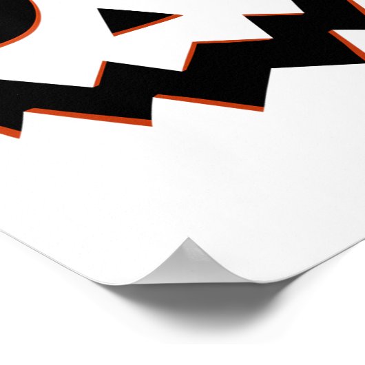 Jack O Lantern Pumpkin Face Halloween kostuum Sung Poster (Hoek)