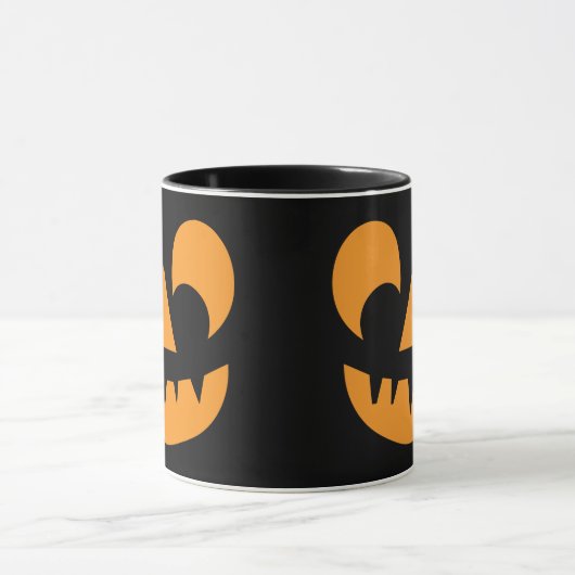 Jack O Lantern Pumpkin Face Mok (Midden)