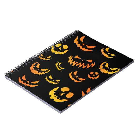 Jack O Lantern Pumpkin Face Notitieboek (Linkerzijde)